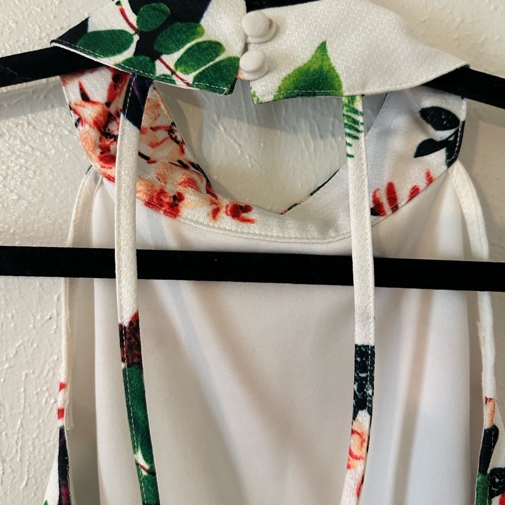 Two piece tropical multicolor set skirt and crop top - Picture 11 of 12